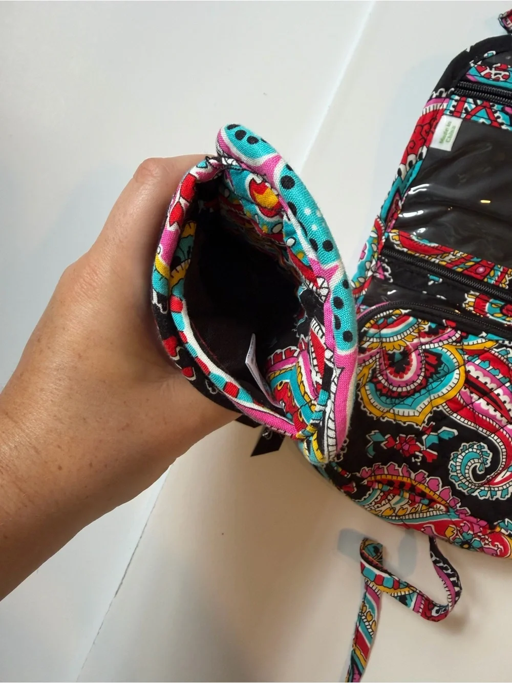Vera Bradley Black Paisley Travel Organizer